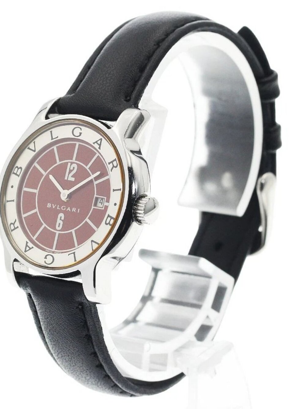 BVLGARI Solo tempo ST29S Date Red Dial Quartz Ladies Watch_944906
